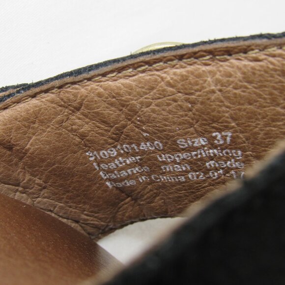 Dansko Black Leather Two Strap Studded Slide Heel Sandal 3" Women's 37 7 - Picture 9 of 9